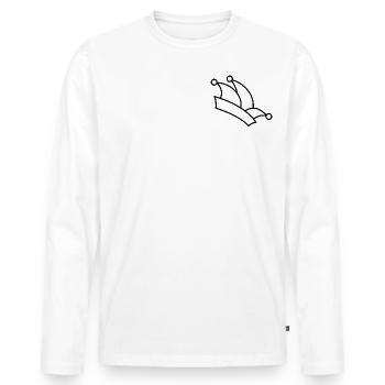Narrenkappe Fasching Karneval Fastnacht Kontur - Männer Premium Bio Langarmshirt - Weiß - Vorne - Nico (187cm)