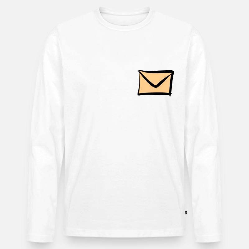 Letter / Envelope icon. Post / E-Mail. - Men's Premium Organic Long Sleeve Shirt - white