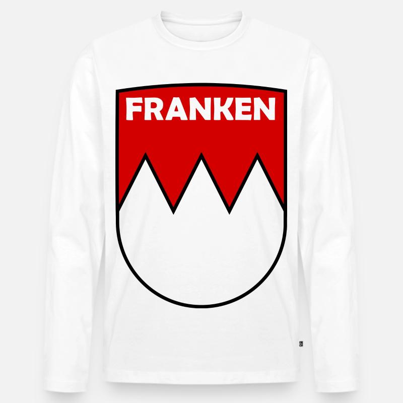 Die Franken - Männer Premium Bio Langarmshirt - Weiß