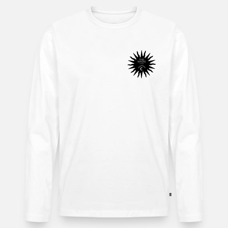 Magic of New Beginnings - Männer Premium Bio Langarmshirt - Weiß
