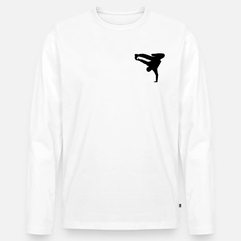 Capoeira dance - Männer Premium Bio Langarmshirt - Weiß