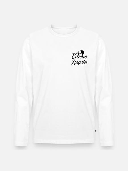Father and Child Silhouette - Men's Premium Organic Long Sleeve Shirt - white