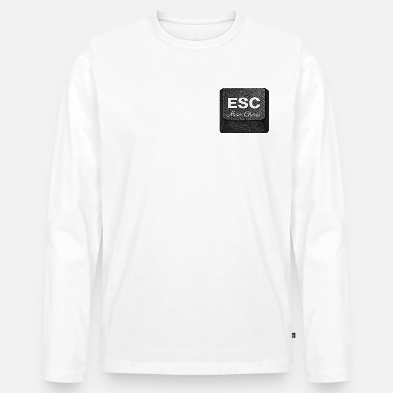 ESC 2026 - Männer Premium Bio Langarmshirt - Weiß