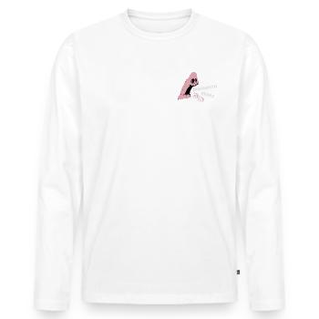 Memento Mori - Men's Premium Organic Long Sleeve Shirt - white - Front - Nico (187cm)