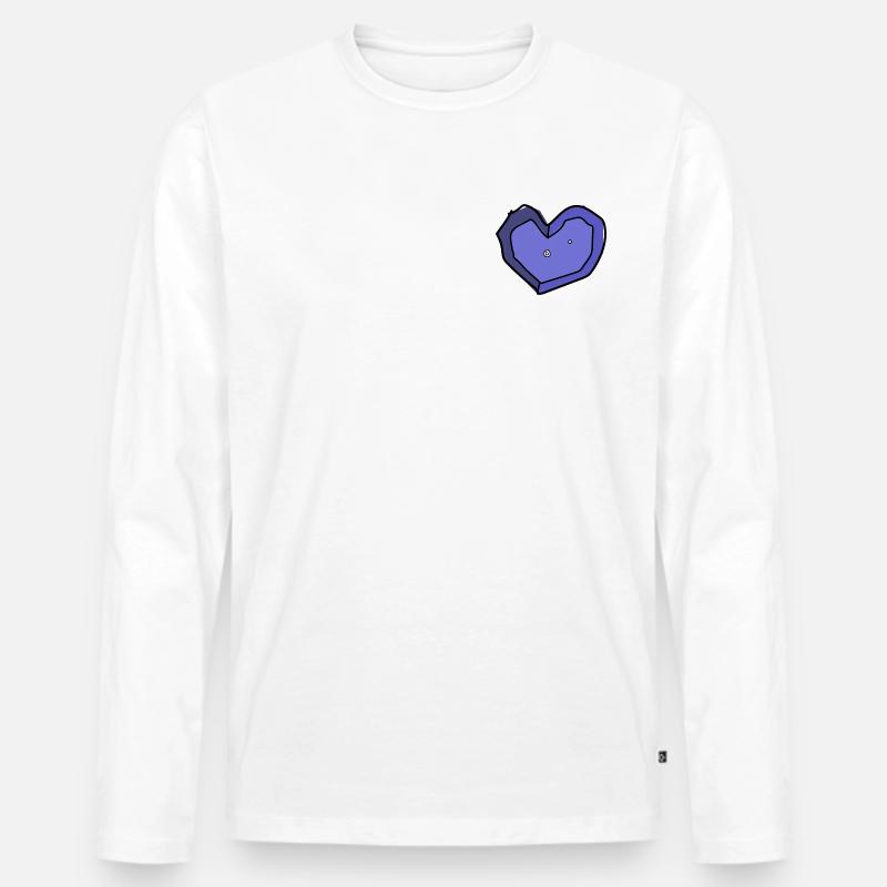 boulderliebe - Männer Premium Bio Langarmshirt - Weiß