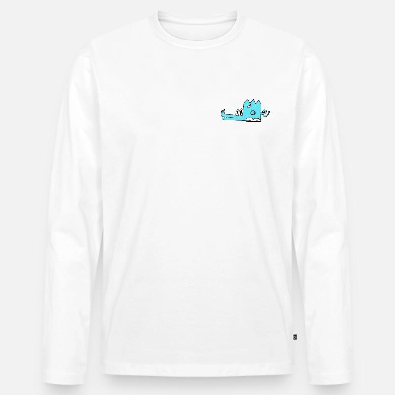 Cindor der Drache - Männer Premium Bio Langarmshirt - Weiß