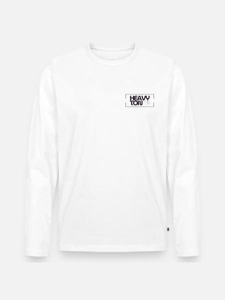 HeavyTon - Männer Premium Bio Langarmshirt - Weiß