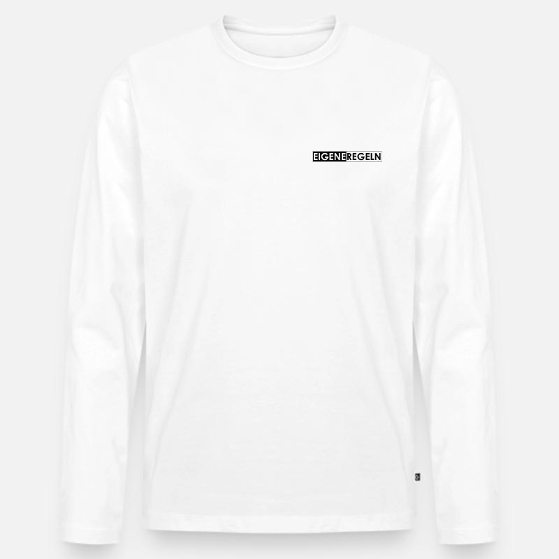 Eigene Regeln - Männer Premium Bio Langarmshirt - Weiß
