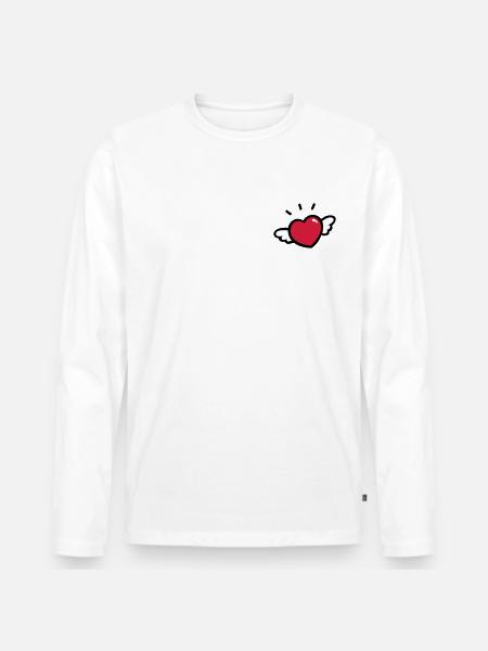 Love - T-shirt manches longues Premium bio Homme - blanc