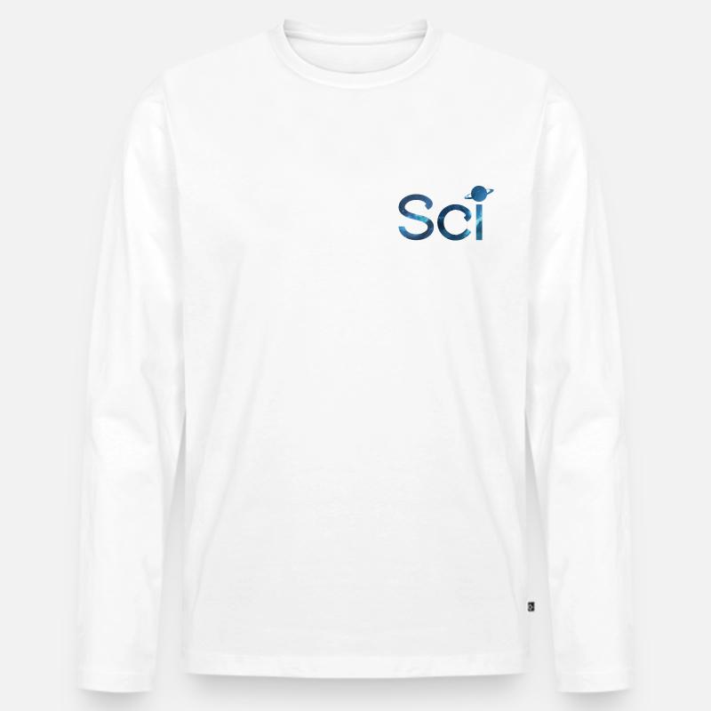 "Sci" Scicraft Server Merchandise - Männer Premium Bio Langarmshirt - Weiß