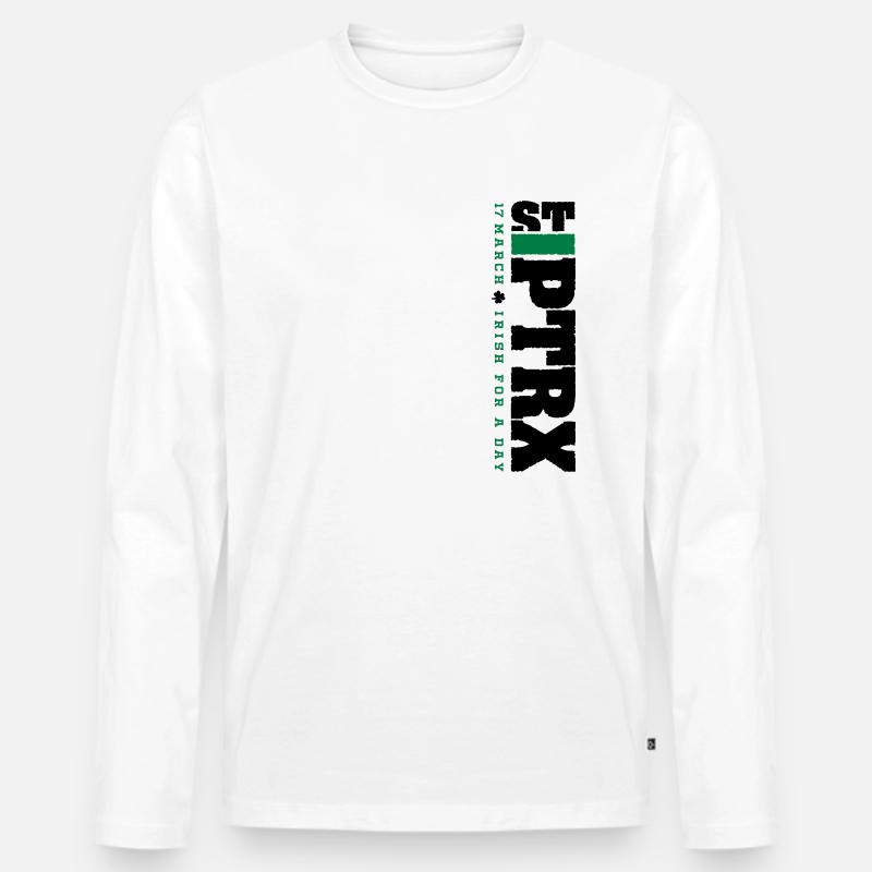St PTRX - Männer Premium Bio Langarmshirt - Weiß