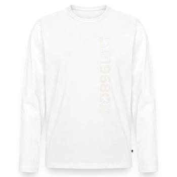 55th Birthday Man Original June Year 1968 - Men's Premium Organic Long Sleeve Shirt - white - Front - Nico (187cm)