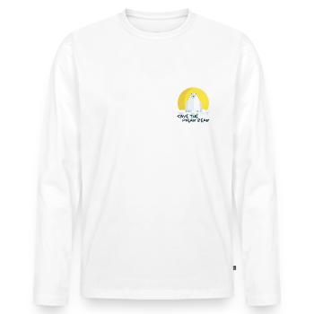 Sauvez les ours polaires - T-shirt manches longues Premium bio Homme - blanc - Devant - Nico (187cm)
