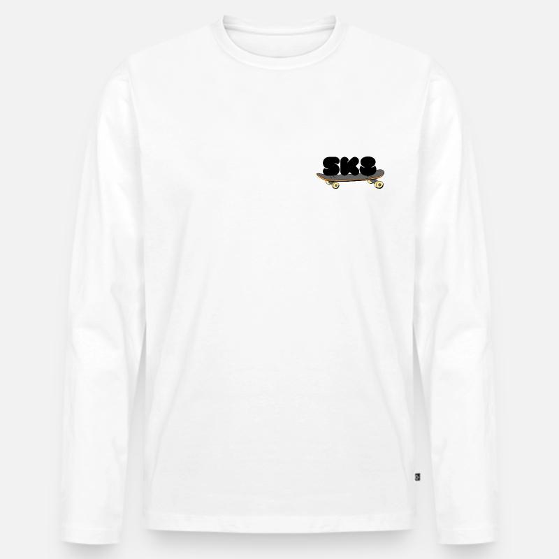 SK8 - Männer Premium Bio Langarmshirt - Weiß