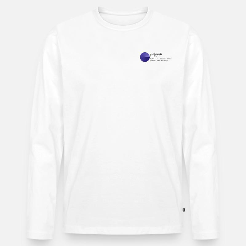 Coddiwomple - Männer Premium Bio Langarmshirt - Weiß