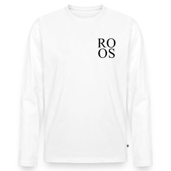 ROOS - T-shirt manches longues Premium bio Homme - blanc - Devant - Nico (187cm)