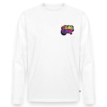 IT'S PHEW - Men's Premium Organic Long Sleeve Shirt - white - Front - Nico (187cm)