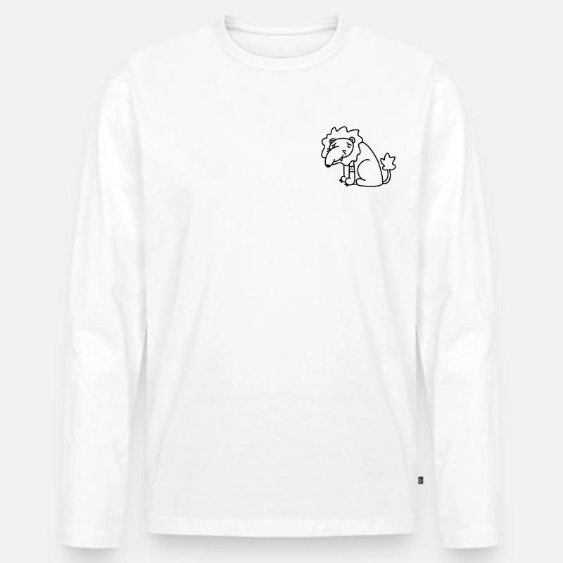 Anti-Zoo Eleven - Männer Premium Bio Langarmshirt - Weiß