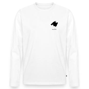 Mallorca B - Men's Premium Organic Long Sleeve Shirt - white - Front - Nico (187cm)