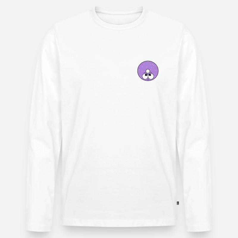 Donut - Männer Premium Bio Langarmshirt - Weiß