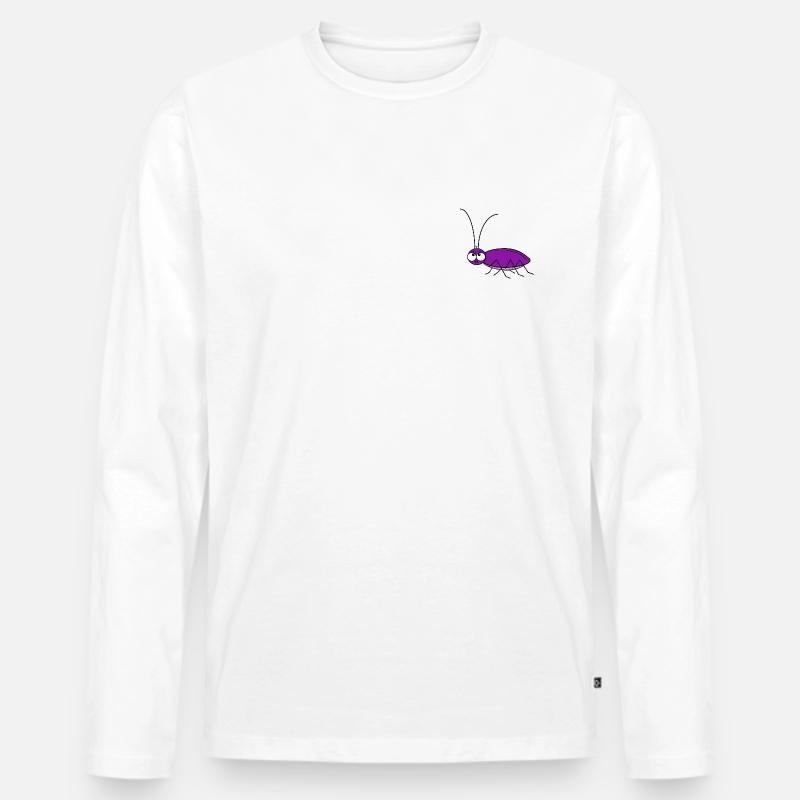 Kakerlake - Männer Premium Bio Langarmshirt - Weiß