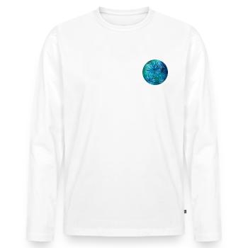 Couleurs d’été - peintes à la main par Martina Eßer - T-shirt manches longues Premium bio Homme - blanc - Devant - Nico (187cm)