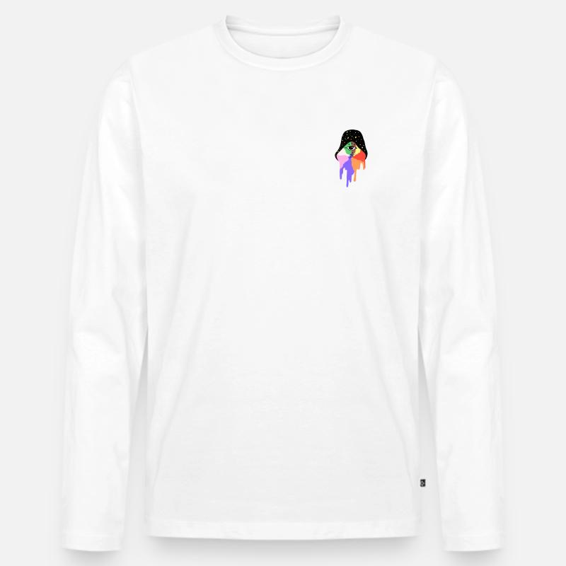 Sternenregenbogen Mystische Illustration - Männer Premium Bio Langarmshirt - Weiß