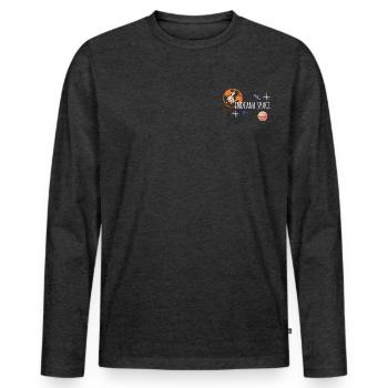 INDIANA-HEMDEN - Männer Premium Bio Langarmshirt - Anthrazit meliert - Vorne - Nico (187cm)