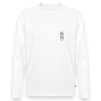 Big Ballers Shirt - Männer Premium Bio Langarmshirt - Weiß - Vorne - Nico (187cm)