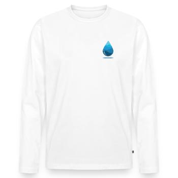 Goutte d'eau - T-shirt manches longues Premium bio Homme - blanc - Devant - Nico (187cm)