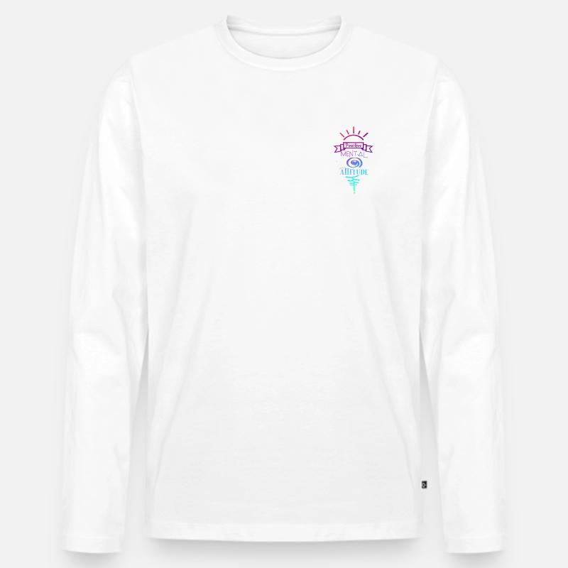 Positive mentale Einstellung - Männer Premium Bio Langarmshirt - Weiß