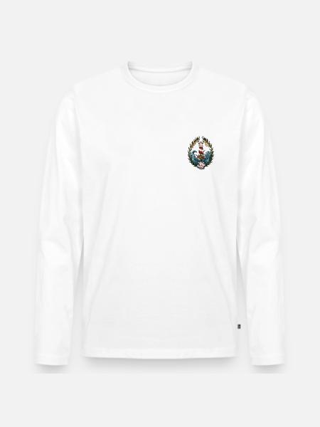 Tattoo design lighthouse - Men's Premium Organic Long Sleeve Shirt - white