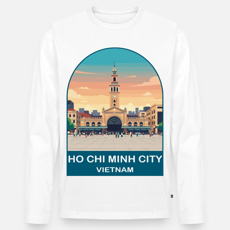 CTY02064 - Männer Premium Bio Langarmshirt - Weiß