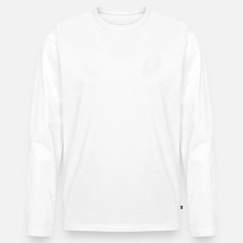 Lucys Darling LD FLASH Logoprint - Männer Premium Bio Langarmshirt - Weiß