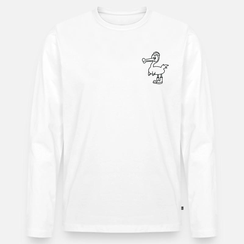 Anti-Zoo Two - Männer Premium Bio Langarmshirt - Weiß