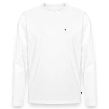 Ciao Ciao Wau Wau - Gift for dog lover pet friends - Men's Premium Organic Long Sleeve Shirt - white - Front - Nico (187cm)