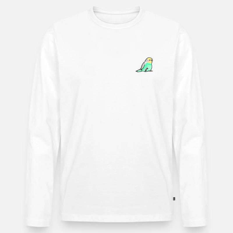 cute budghi - Männer Premium Bio Langarmshirt - Weiß