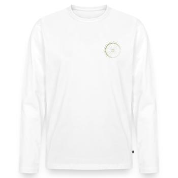 Gravel, Mountain Bike, Passion, Cycling - Men's Premium Organic Long Sleeve Shirt - white - Front - Nico (187cm)