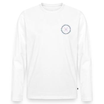 Gravel, Mountain Bike, Passion, Cycling - Men's Premium Organic Long Sleeve Shirt - white - Front - Nico (187cm)