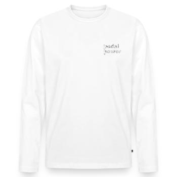 Gravel, Mountain Bike, Passion, Cycling - Men's Premium Organic Long Sleeve Shirt - white - Front - Nico (187cm)