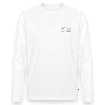 Gravel, Mountain Bike, Passion, Cycling - Men's Premium Organic Long Sleeve Shirt - white - Front - Nico (187cm)