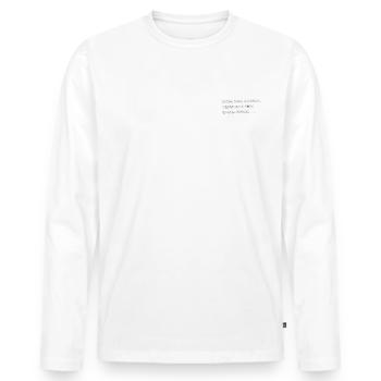 Gravel, Mountain Bike, Passion, Cycling - Men's Premium Organic Long Sleeve Shirt - white - Front - Nico (187cm)
