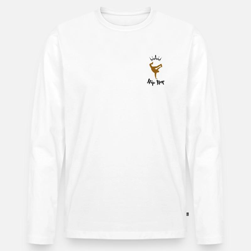 Dancer Breakdance - Männer Premium Bio Langarmshirt - Weiß