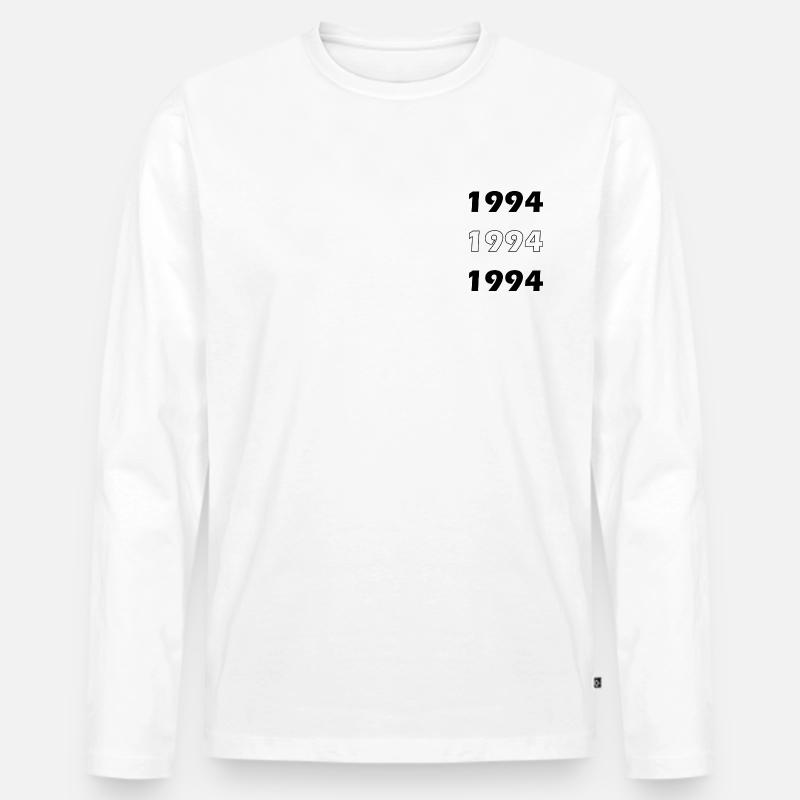 1994 - Männer Premium Bio Langarmshirt - Weiß