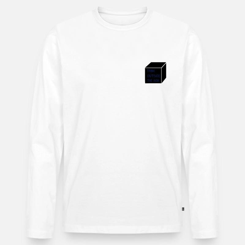 Think outside the box - Männer Premium Bio Langarmshirt - Weiß