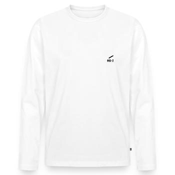 Privé OR-2 - T-shirt manches longues Premium bio Homme - blanc - Devant - Nico (187cm)