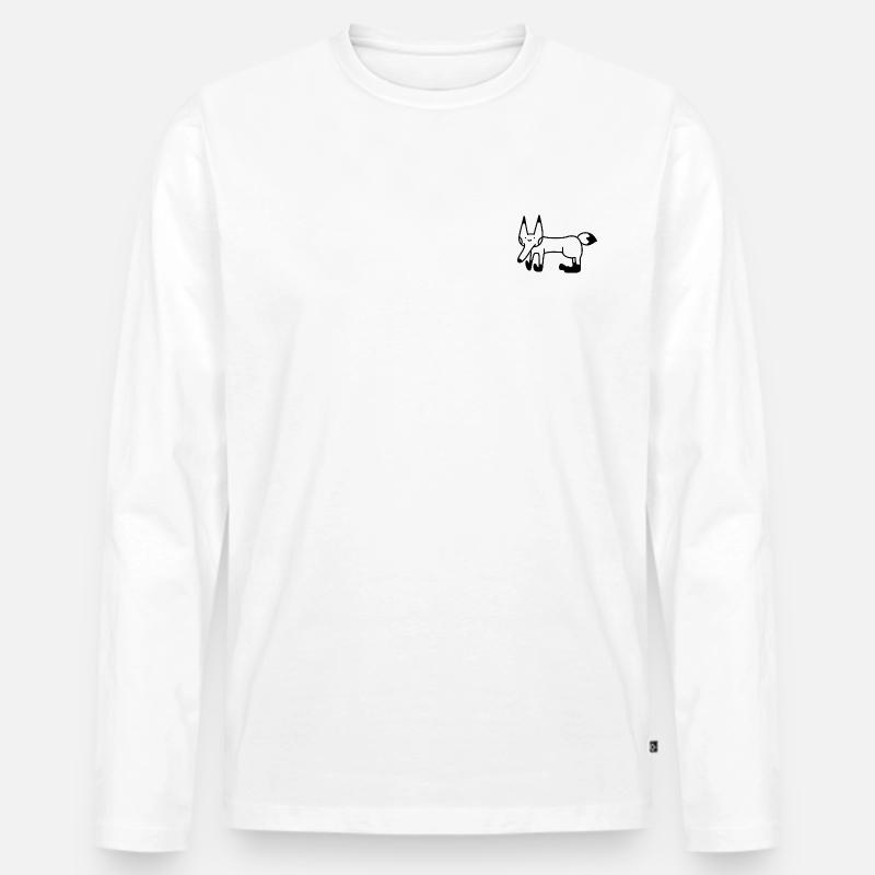 Anti-Zoo Nine - Männer Premium Bio Langarmshirt - Weiß