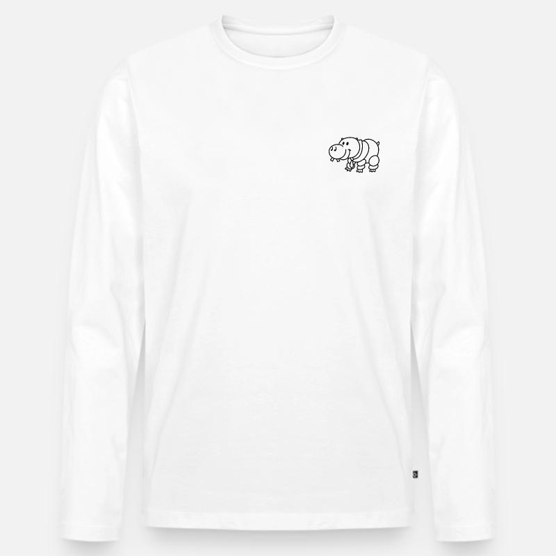 Anti-Zoo Thirteen - Männer Premium Bio Langarmshirt - Weiß