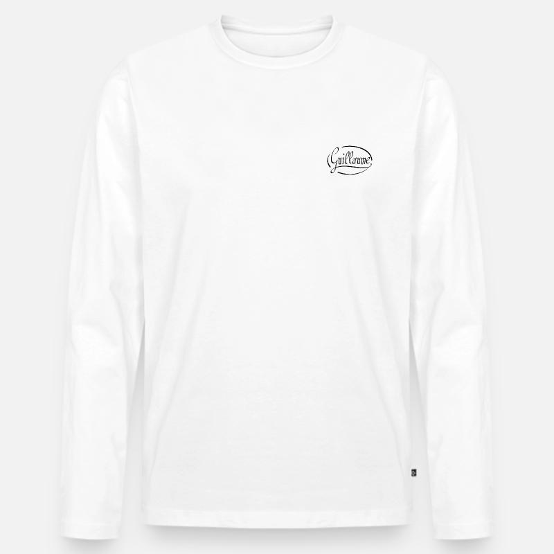 Guillaume - Männer Premium Bio Langarmshirt - Weiß