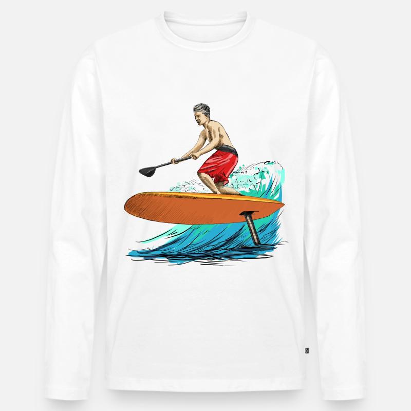 foiling - Männer Premium Bio Langarmshirt - Weiß